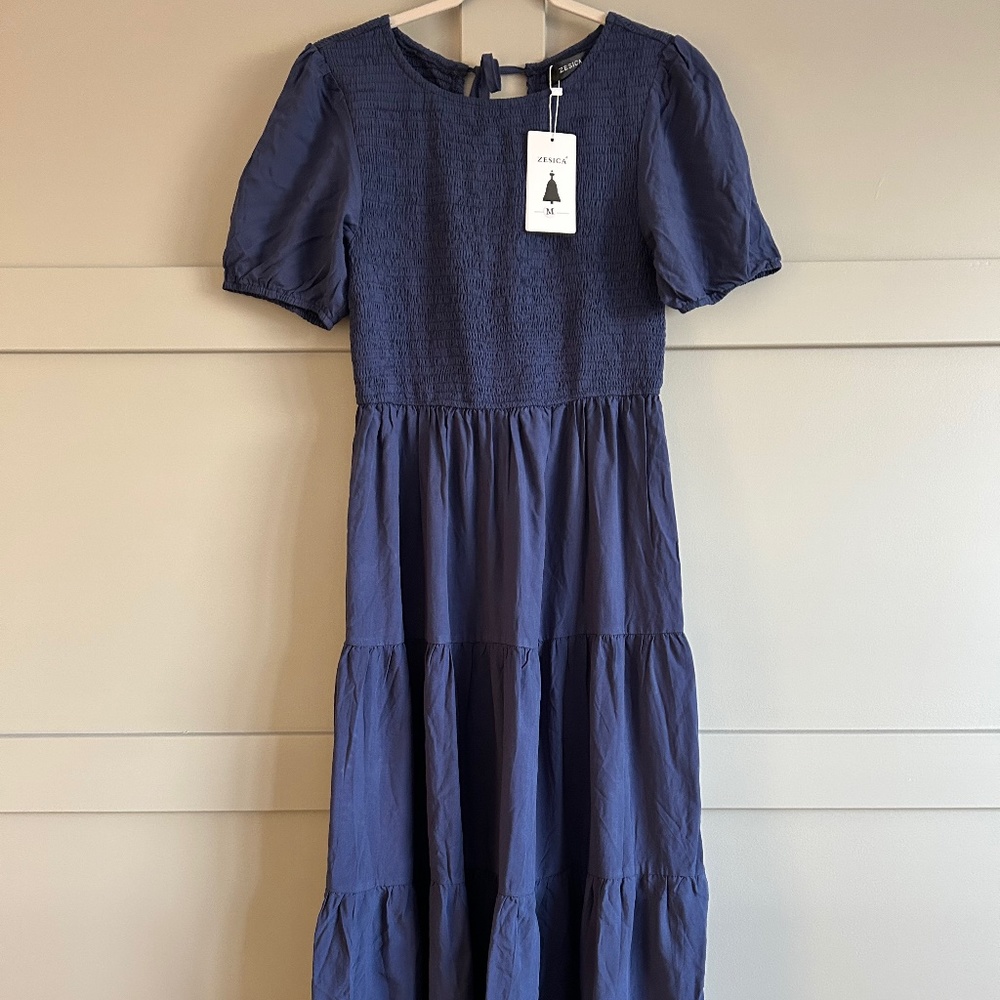 Zessica Maxi Dress - Navy Blue